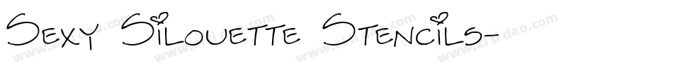Sexy Silouette Stencils字体转换